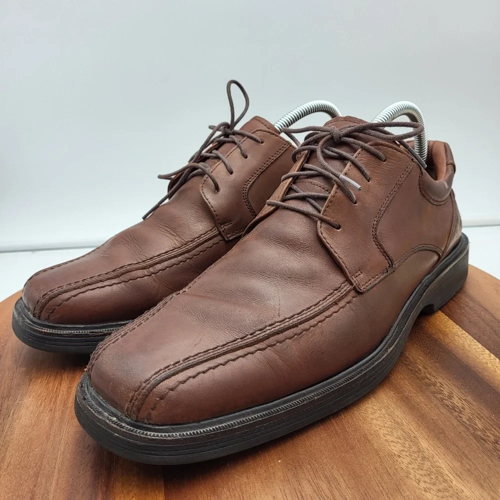 Johnston‎ & Murphy Shoes Mens Size 9 M Brown Sheepskin Waterproof XC4 Oxfords